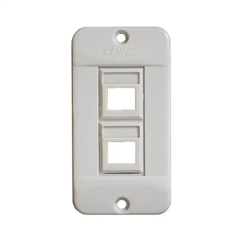 Tampa para Condutor Cinza 1 Polegada com 2 RJ45 913646 Cemar