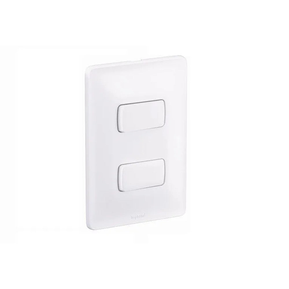 Interruptor Duplo Simples Branco 10A com Placa Zeffia 680101