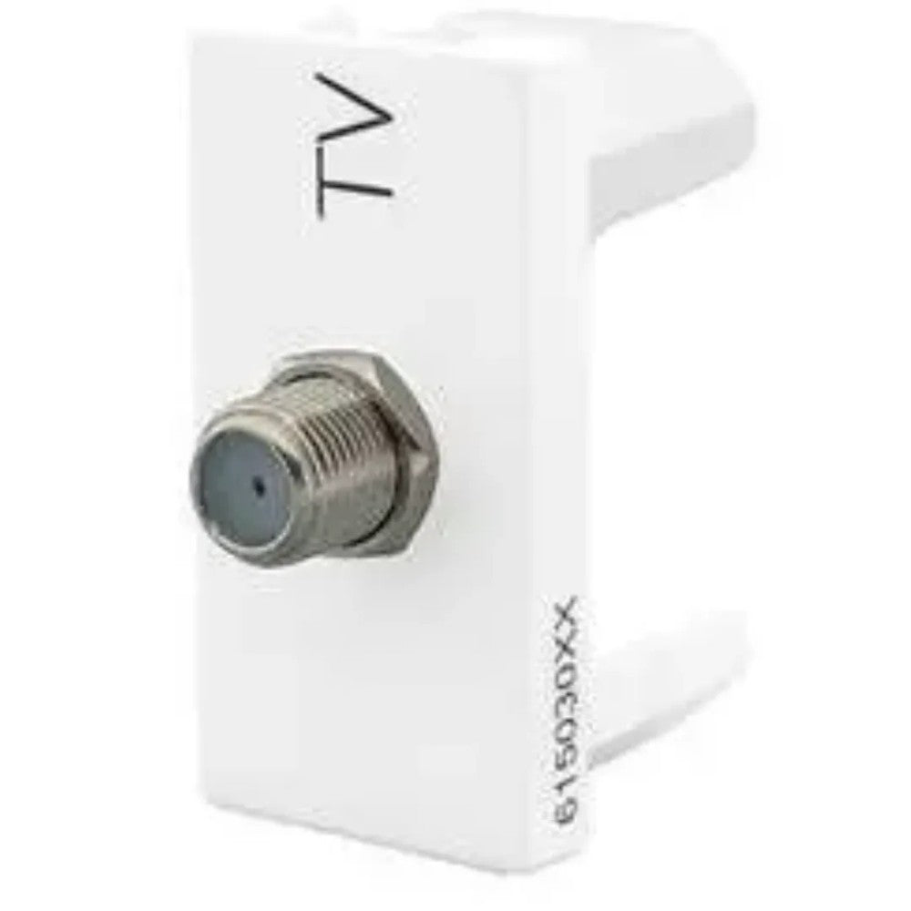 Tomada Modular Antena TV com Adaptador Pial Plus Branco