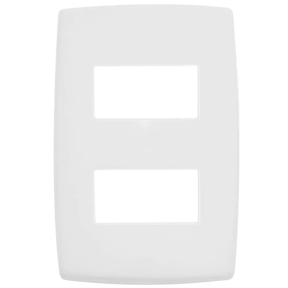 Placa 2x4 com 2 Postos Separados Linha Plus 618506 GL