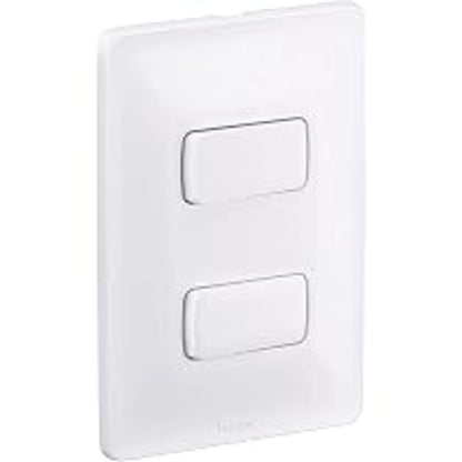 Interruptor 2 Simples 10A com Placa 680101 Preto Zeffia
