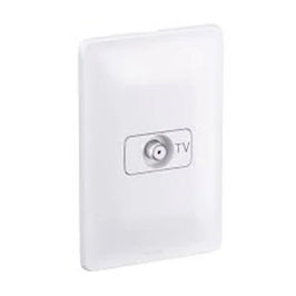 Tomada para Antena de TV com Placa Zeffia 4x2 Branco