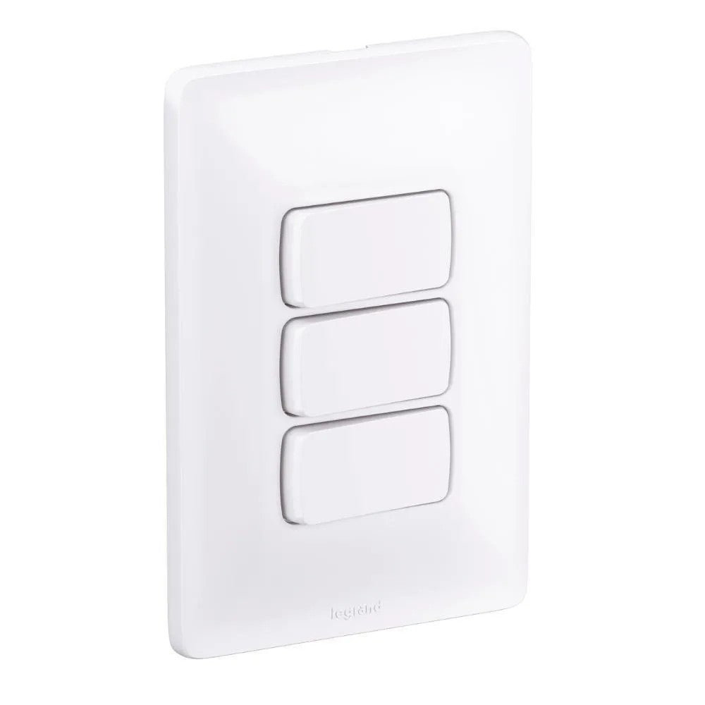 Interruptor 2 Simples 1 Paralelo 10A com Placa Zeffia Branco