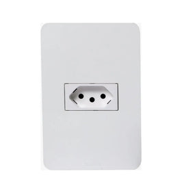 Tomada 2 Polos e Terra 20A Branco com Placa JW4166CJ Matix Go