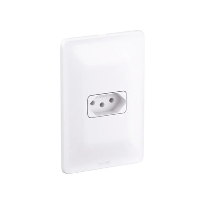 Tomada 2 Polos e Terra 20A com Placa Zeffia Branco