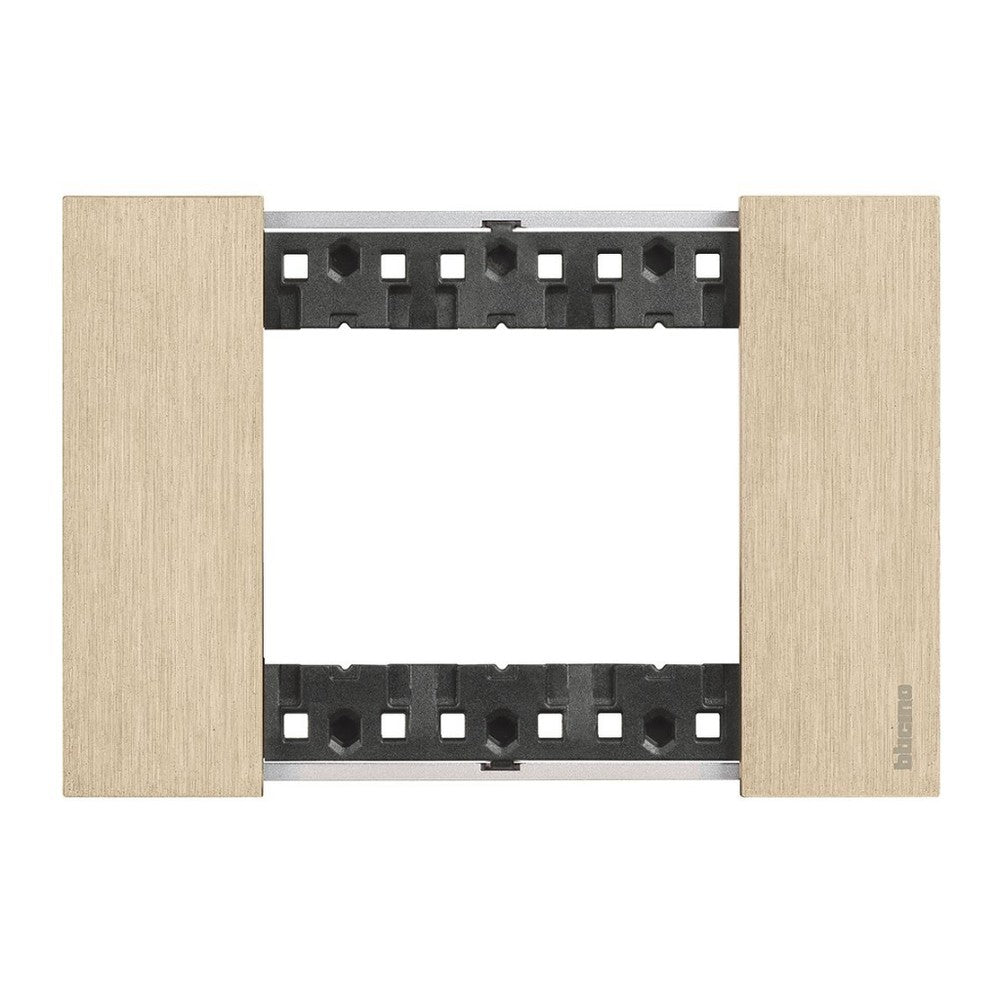 Placa 2x4 para 3 Módulos Living Now Ouro KA4803ZW