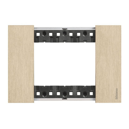 Placa 2x4 para 3 Módulos Living Now Ouro KA4803ZW