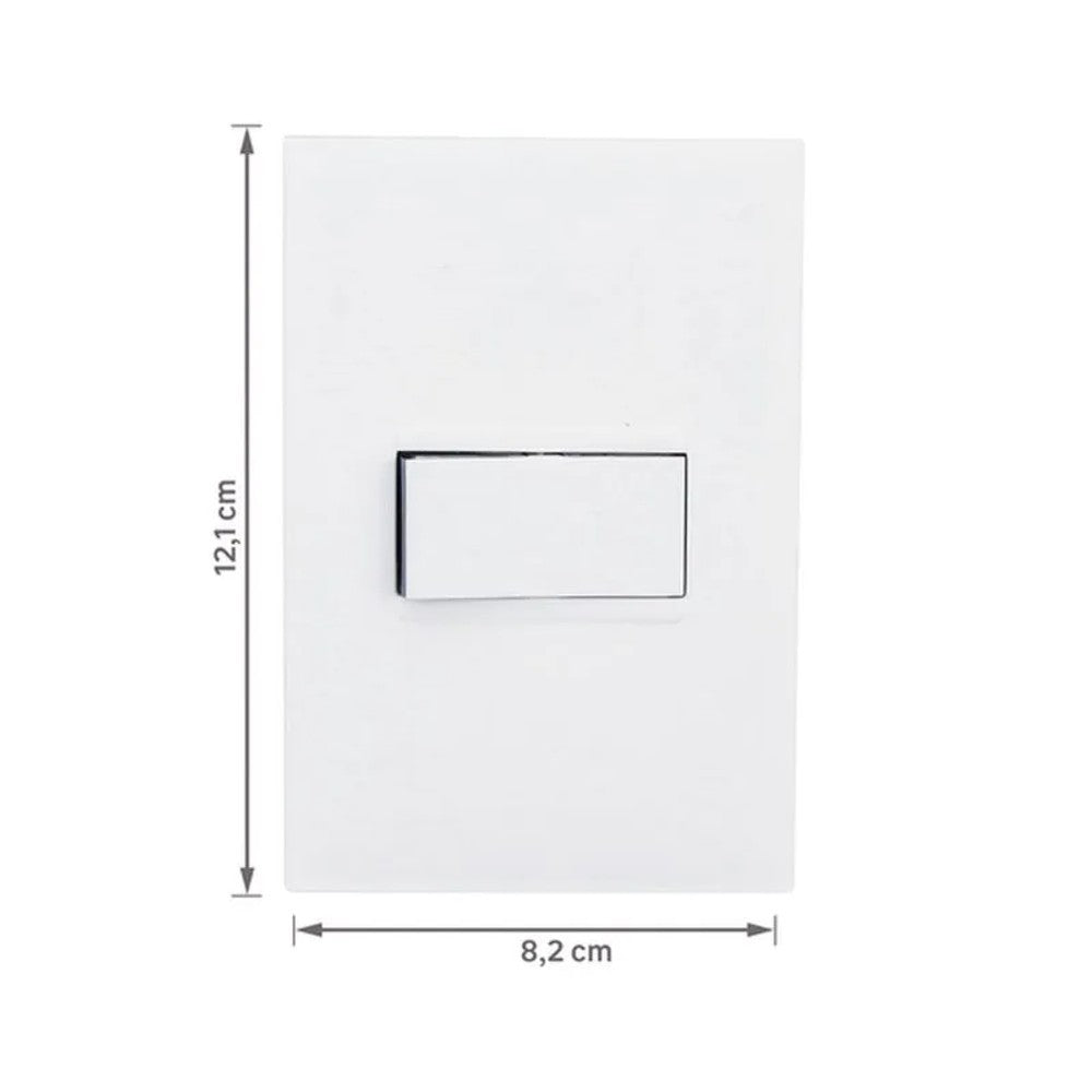 Interruptor Paralelo Horizontal 10A com Placa Branco 611111BC Plus Legrand