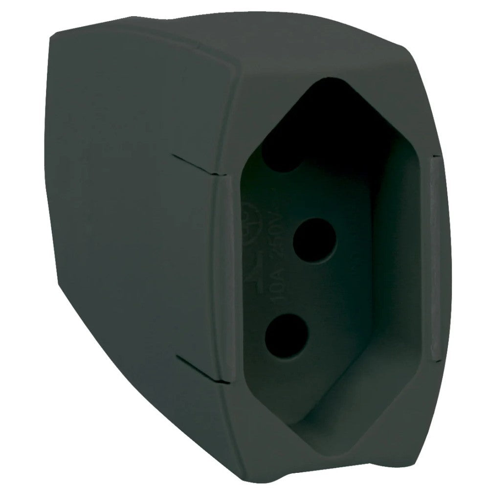 Plug Fêmea 2 Polos 10A Preto Pial
