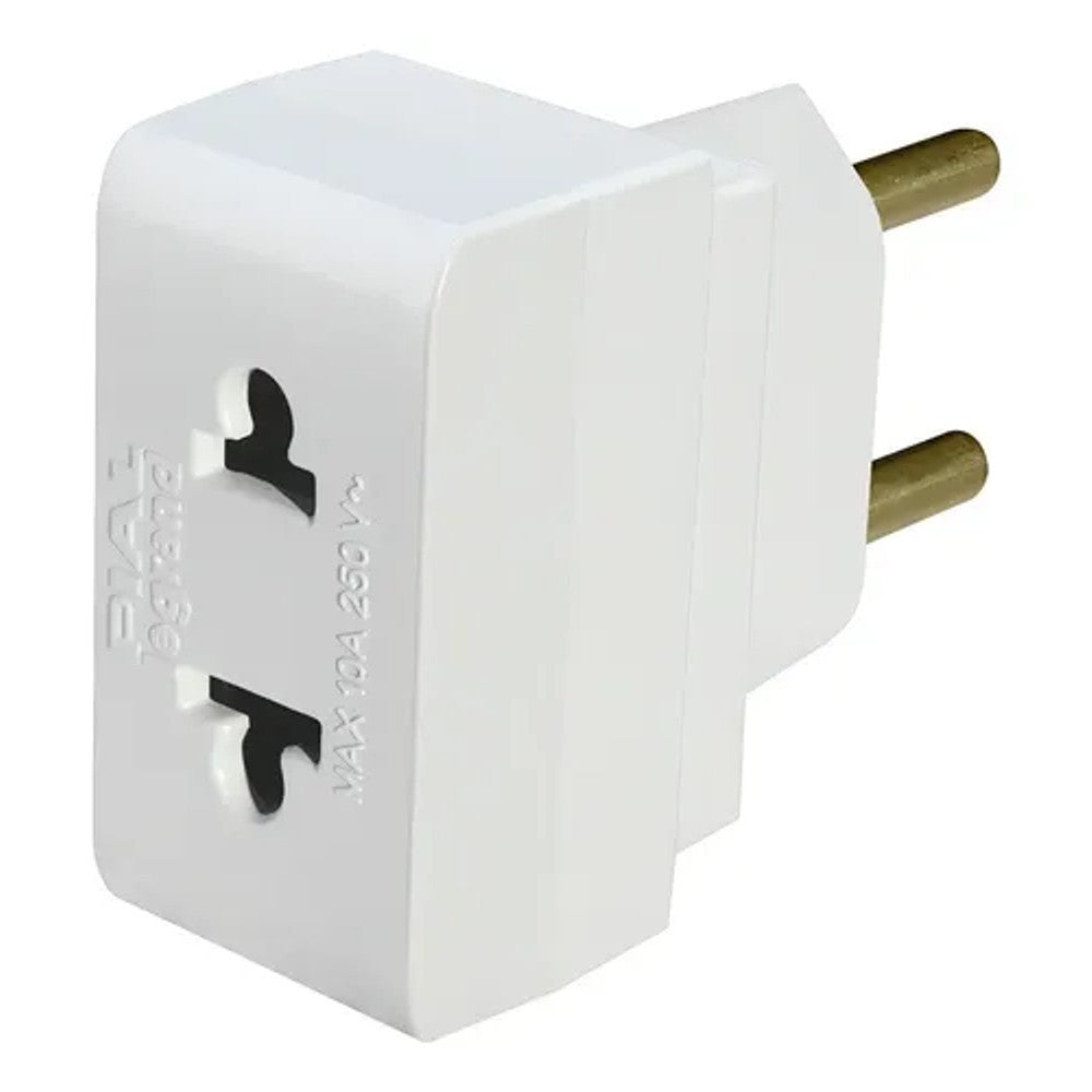 Plug Adaptador 2 Pinos Padrão Novo 10A Branco Pial GL