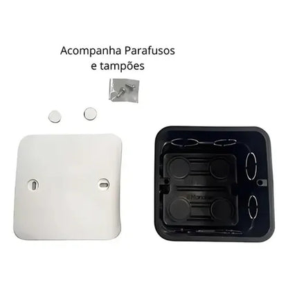 Caixa de Passagem Embutir 10 x 10 x 10 Plástica
