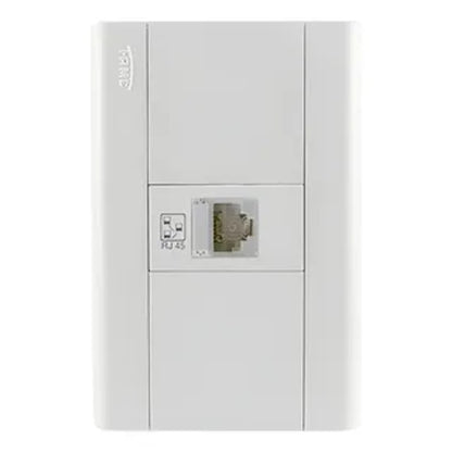 Placa 2x4 para 1 RJ45 Branco
