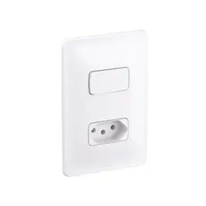 Interruptor Paralelo com Tomada 2P T 10A Branco Zeffi 680114 GL