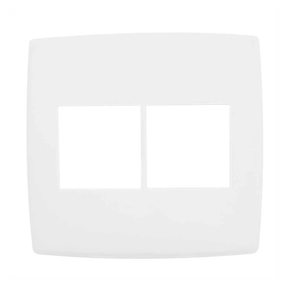 Placa 4x4 4 Postos Juntos Branco Viva PV1104BC