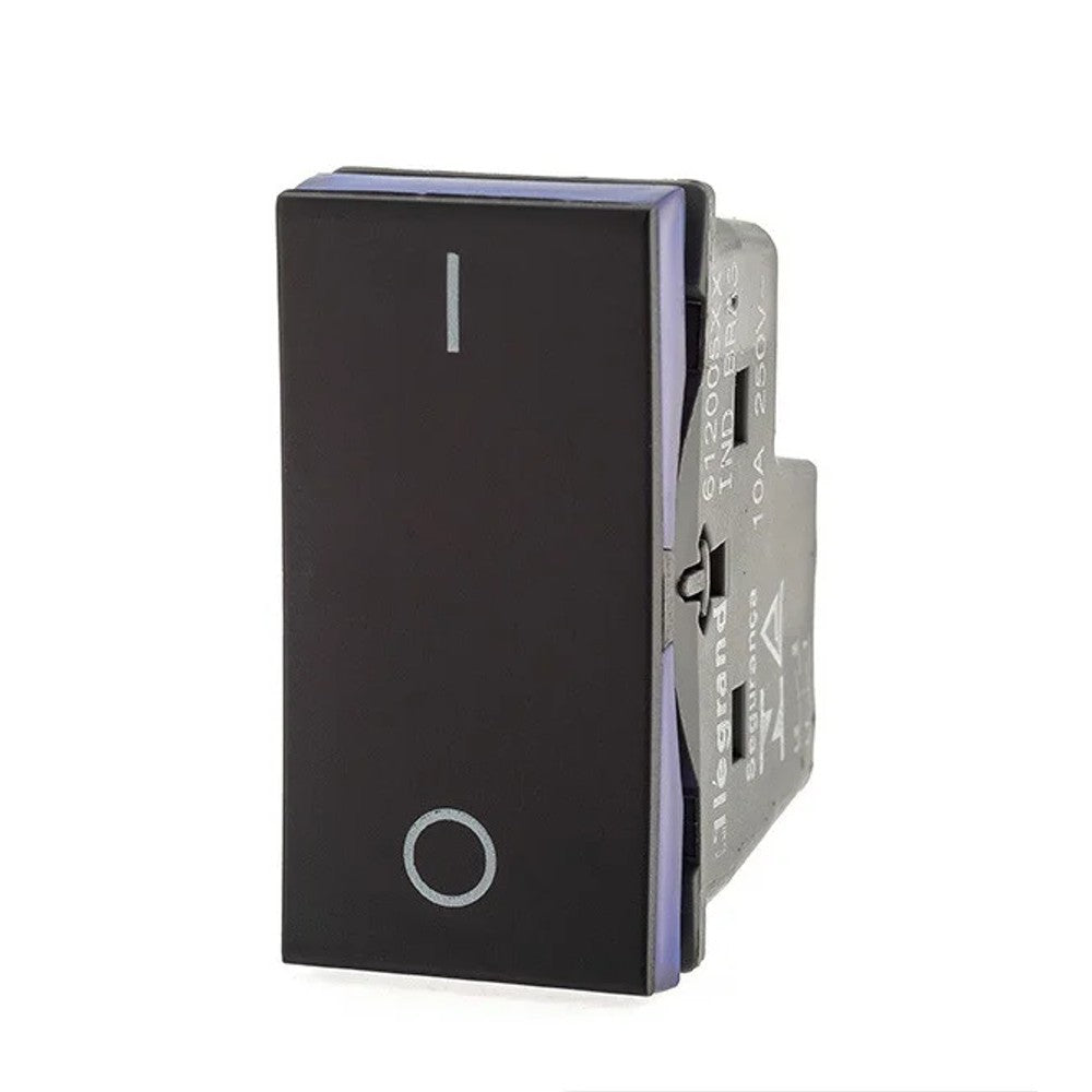 Interruptor Módulo Bipolar Simples 10A 612005PT Preto Plus