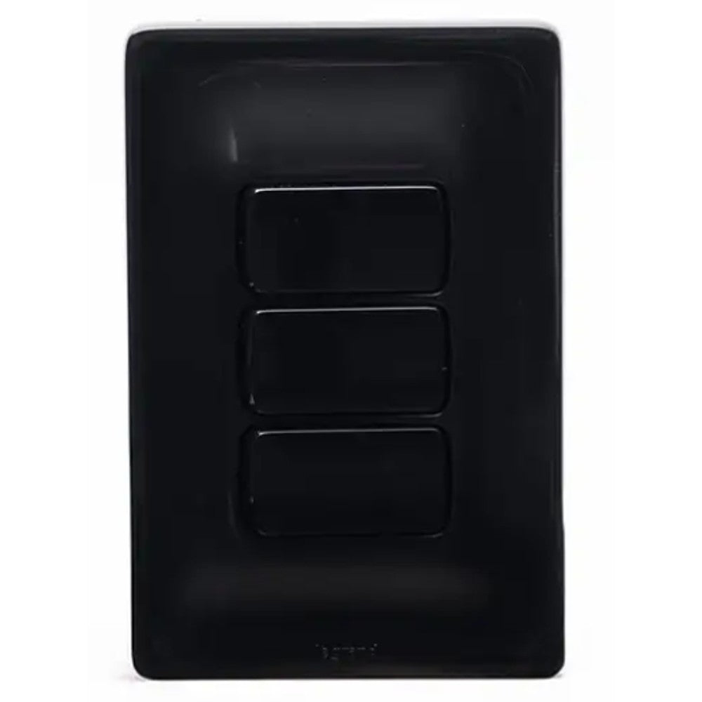 Conjunto Interruptor Simples e Duplo Paralelo Zeffia Preto 680108PT Legrand