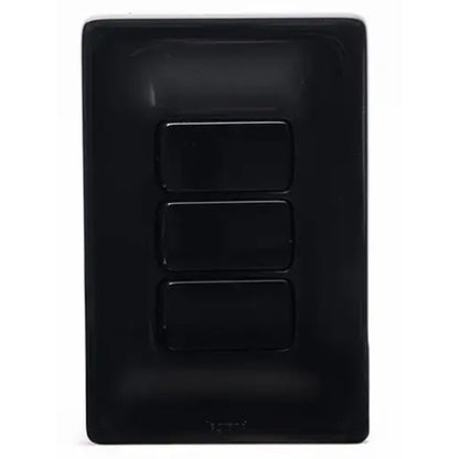 Conjunto Interruptor Simples e Duplo Paralelo Zeffia Preto 680108PT Legrand