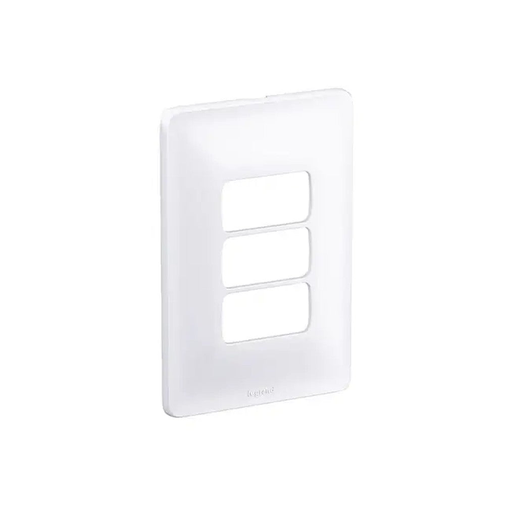 Placa 2x4 3 Postos Separada 680183 Zeffia Legrand Branca