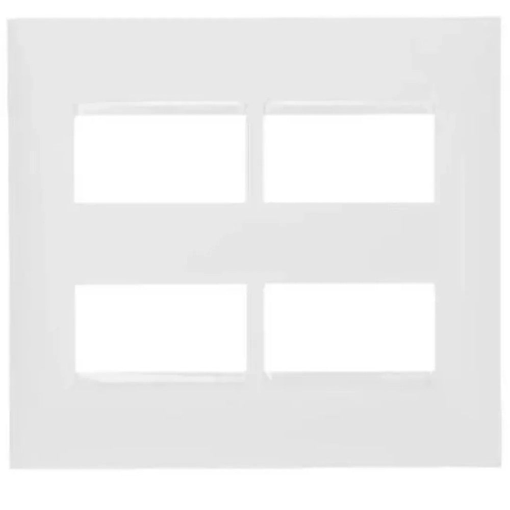 Placa 4x4 4 Postos Separados Linha Plus Branca 618514BC GL