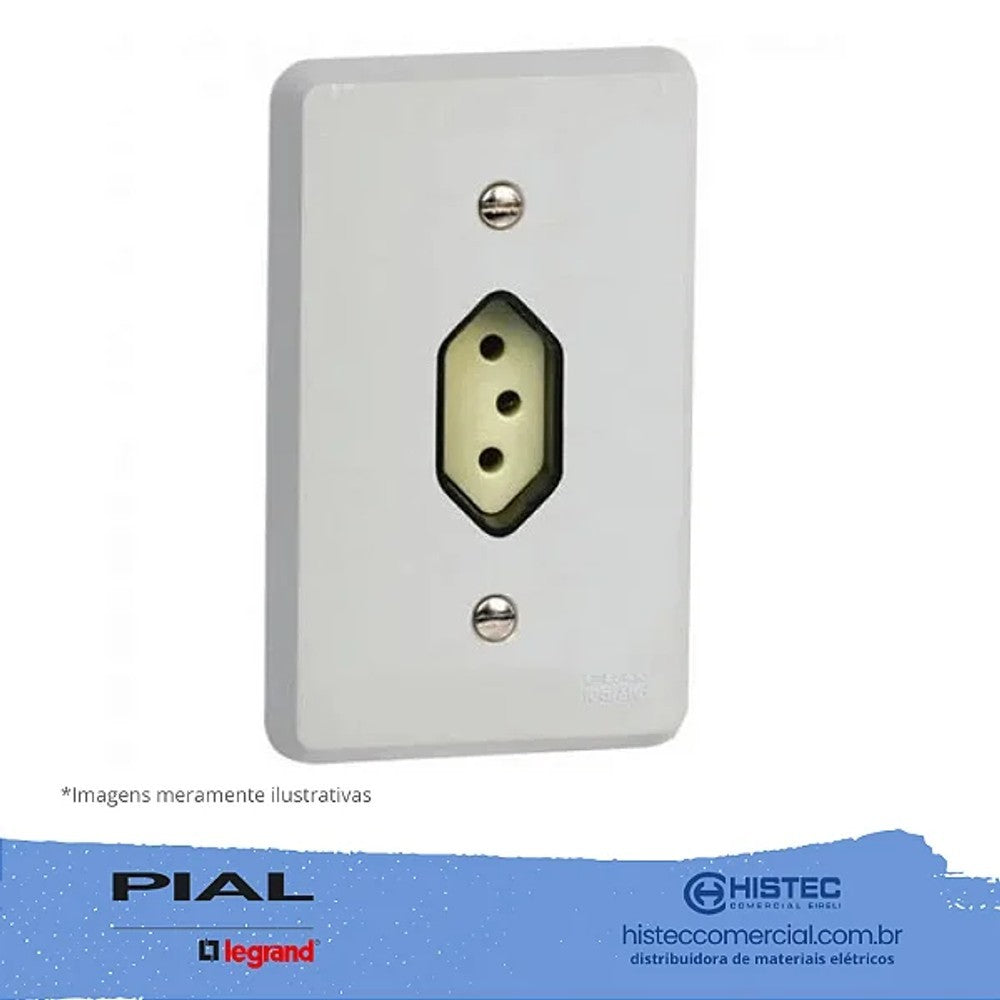 Tomada 2 Polos e Terra 20A Com Placa Silentoque 054344