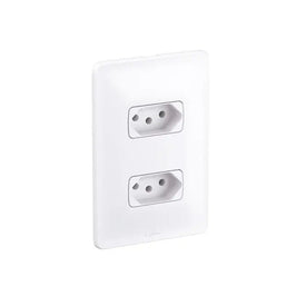 Tomada 2 Polos e Terra 10A com Placa 680110 Zeffia Legrand Branco