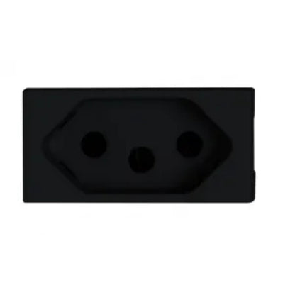 Tomada Modular 2 Polos e Terra 20A Preto Matix Go JB4166