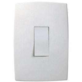 Interruptor Simples Vertical 10A com Placa 611100 PLUS Branco