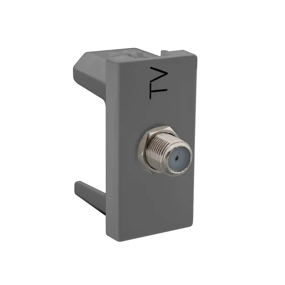 Tomada Modular para Antena de TV com Adaptador Linha Pial Plus Cinza GL