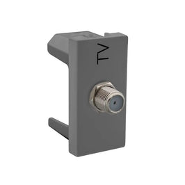 Tomada Modular para Antena de TV com Adaptador Linha Pial Plus Cinza GL