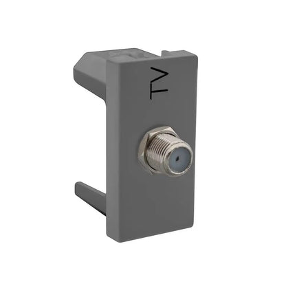 Tomada Modular para Antena de TV com Adaptador Linha Pial Plus Cinza GL
