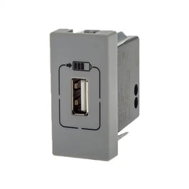 Tomada Modular com USB Cinza 615088CZ PLUS