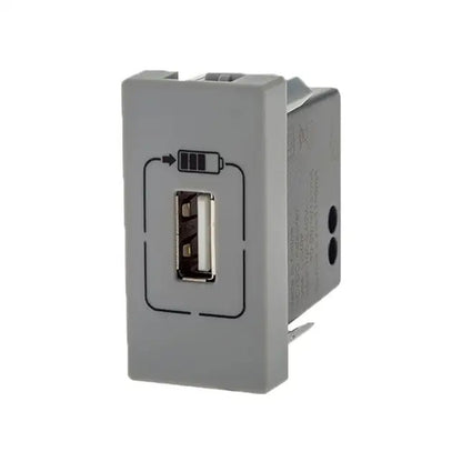 Tomada Modular com USB Cinza 615088CZ PLUS