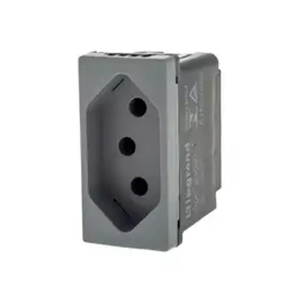 Tomada Modular 2P T 10A Automática 615038 Cinza Plus GL