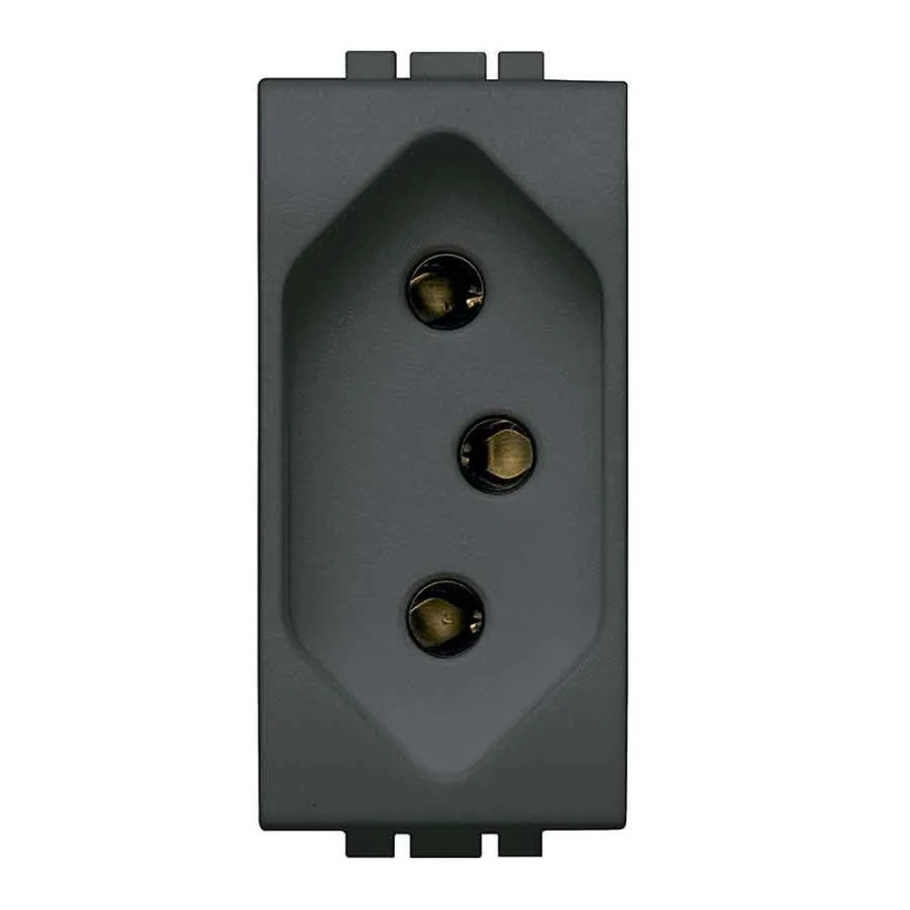 Tomada 2 Polos e Terra 10A 4165S Liv Lig Legrand Antracite
