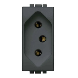 Tomada 2 Polos e Terra 10A 4165S Liv Lig Legrand Antracite