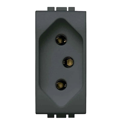 Tomada 2 Polos e Terra 10A 4165S Liv Lig Legrand Antracite