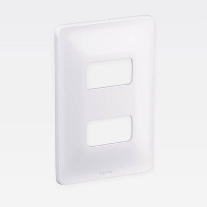 Placa 2x4 2 Postos Separados Zeffia Cinza 680182