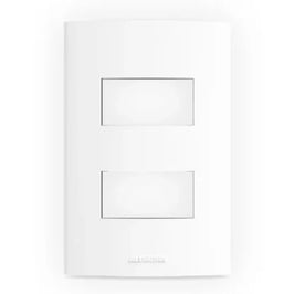 Placa 2x4 com 2 Postos Separados e Suporte PV1102BC Viva Branco