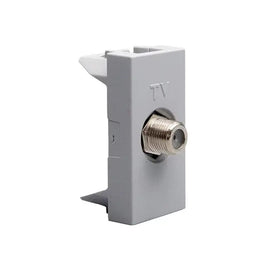 Tomada Modular de Antena TV Tipo F Cinza Linha Matix JG4202F