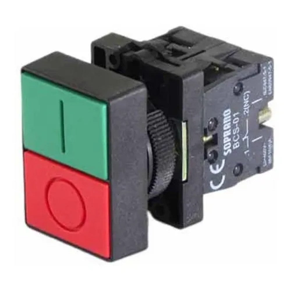 Botão Pulsador Duplo Sem LED NA NF Soprano