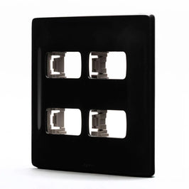Placa 4x4 2 Postos Zeffia Preto