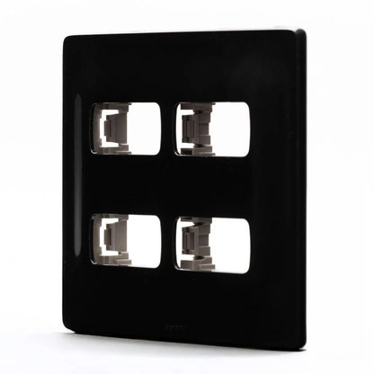Placa 4x4 2 Postos Zeffia Preto