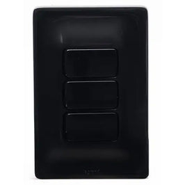 Conjunto Interruptor Simples e Duplo Paralelo Zeffia Preto 680108PT Legrand