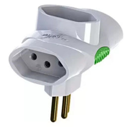 Plug Adaptador Benjamin T 2P T 10A Branco 1676 Daneva GL