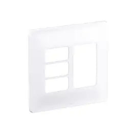 Placa 4x4 3 Postos Separados com 3 Juntas Zeffia Branco