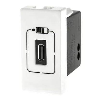 Tomada Modular com USB 1500mA Branco Zeffia