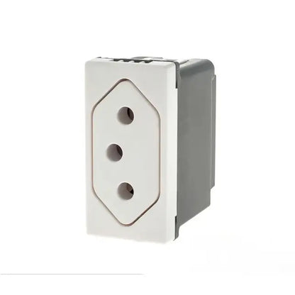 Tomada Módulo 2P T 10A Fundo Móvel Branco 615041BC Plus Legrand