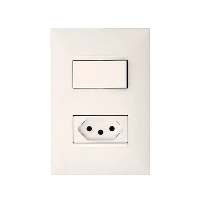 Interruptor Simples com Tomada 2P T 20A com Placa Plus 615073BC