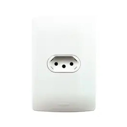 Tomada Modular 2 Polos e Terra 10A Branco Linha Viva PVM3160BC GL