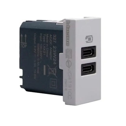 Tomada Módulo USB Tipo C JG4191CC Cinza Matix Go Legrand